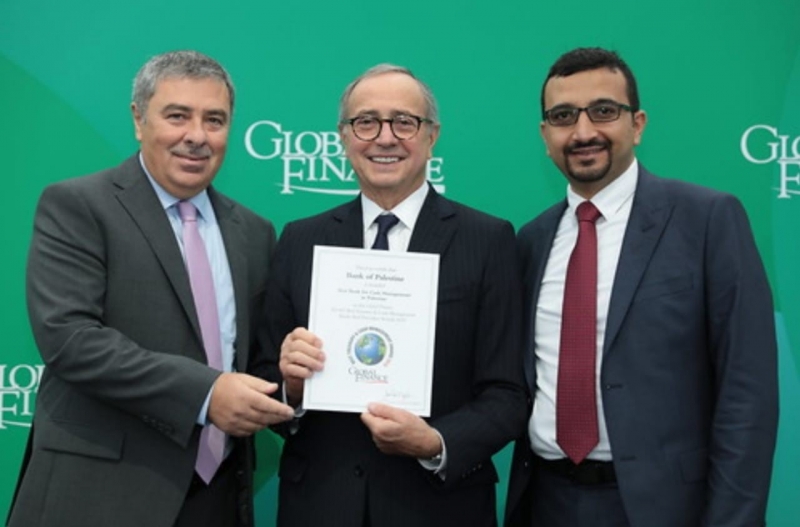 Bank of Palestine obtains the 2019 Global Finance Magazine Prize for best bank in Palestine for Treasury and Cash Management 
