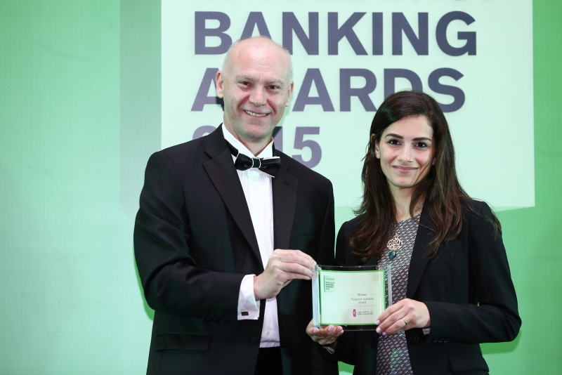 Bank of Palestine receives the Best Bank in the Middle East for Financial Inclusion Award from EMEA Finance Magazine for Year 2015